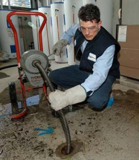 Paul, one of our Millbrae drain cleaning pros is using the Rigid drain cleaner tool